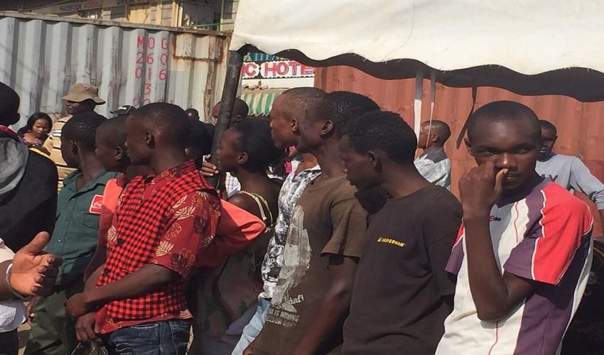 Members of a gang in Nairobi