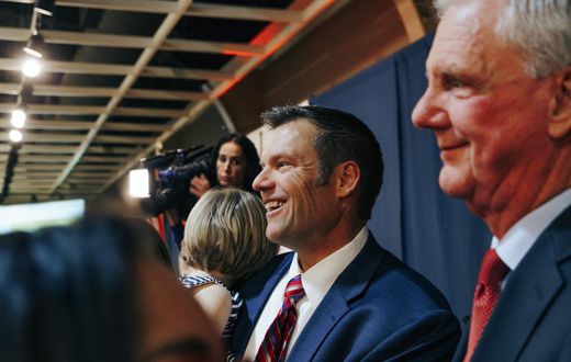 Kobach Wants to Build the Wall His Way, and Says He Has the President's Blessing