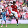 Arsenal's midfielder Alex Oxlade-Chamberlain controls the ball during their FA Cup semi-final match against Manchester City, at Wembley Stadium in London, on April 23, 2017
