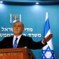 Israeli Prime Minister Benjamin Netanyahu delivers a speech in his Jerusalem office, December 28, 2016.