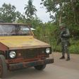 Philippine marines check a passenger jeepney at a check point in Indanan town in Sulu province on the southern island of Mindanao on February 27, 2017