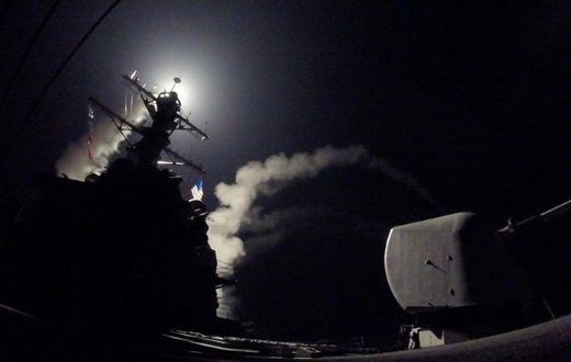 US President Donald Trump ordered a massive military strike on a Syrian air base on Thursday in retaliation for a "barbaric" chemical attack he blamed on President Bashar al-Assad