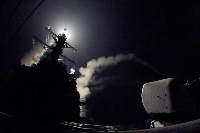 US President Donald Trump ordered a massive military strike on a Syrian air base on Thursday in retaliation for a "barbaric" chemical attack he blamed on President Bashar al-Assad