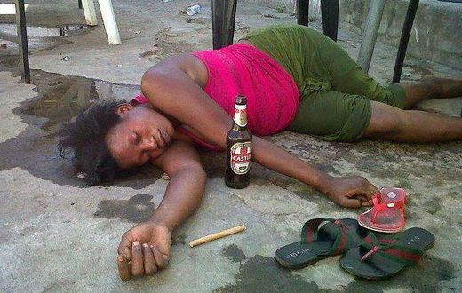 Woman blacks out after drinking to much liquor