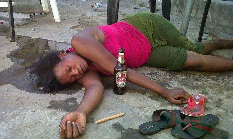 Woman blacks out after drinking to much liquor