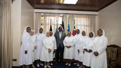 DP William Ruto with the Dimesse Sisters during a recent visit they made to his office (Twitter)