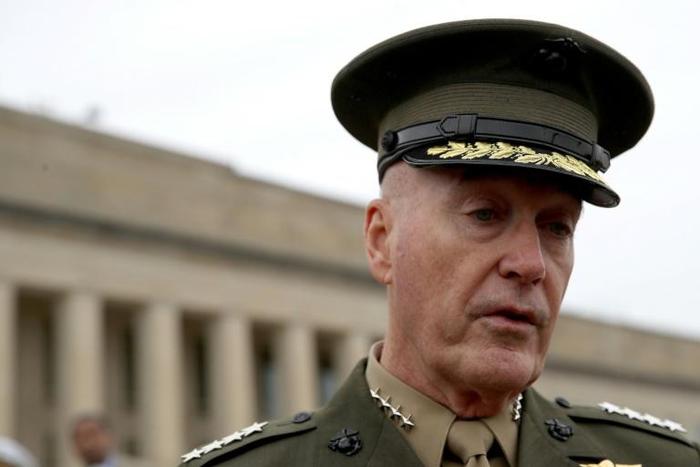 U.S. Chairman of the Joint Chiefs of Staff Gen. Joseph Dunford has denied a WSJ report that Washington intends to leave almost 1,000 troops in Syria