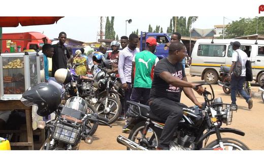 Okada riders in Madina (Greater Accra)