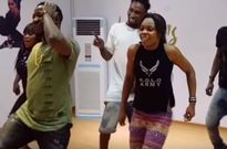 Kaffy and MC Galaxy dancing to Komolop cholop