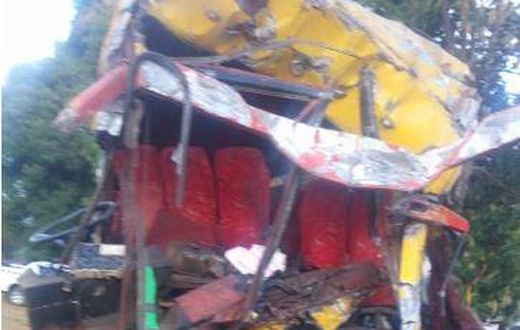 Scene of the Sunday morning accident that left 7 dead and several injured