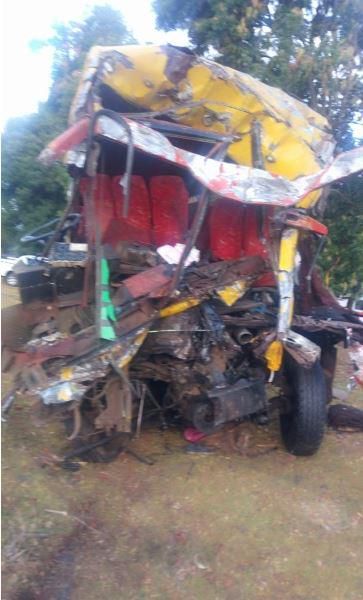 Scene of the Sunday morning accident that left 7 dead and several injured