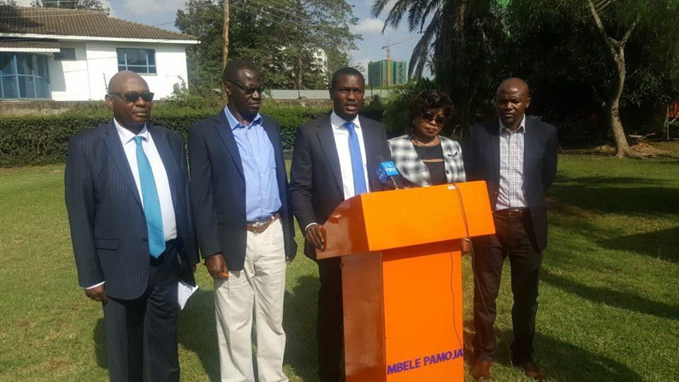 ODM Secretary General, Edwin Sifuna with ODM Task Force