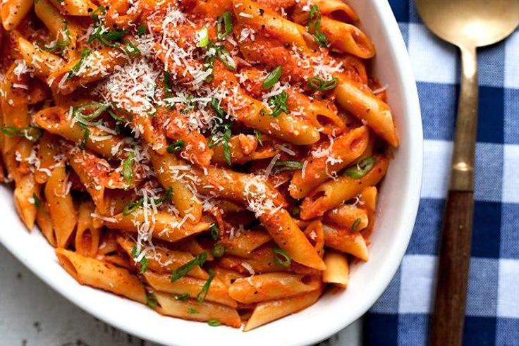 Pasta with vodka