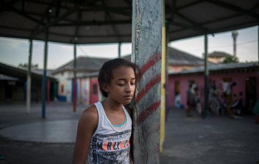 Hungry and desperate, but away from a country in chaos