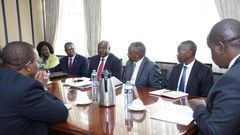 NTSA boss Francis Mejja during meeting with Interior CS Fred Matiang'i (Twitter)