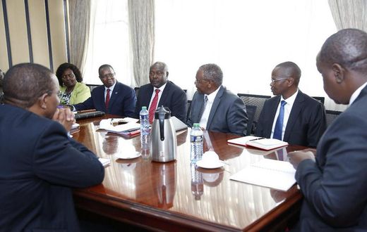 NTSA boss Francis Mejja during meeting with Interior CS Fred Matiang'i (Twitter)