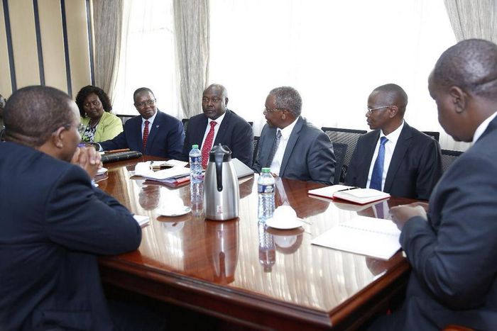 NTSA boss Francis Mejja during meeting with Interior CS Fred Matiang'i (Twitter)