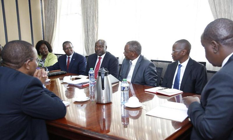 NTSA boss Francis Mejja during meeting with Interior CS Fred Matiang'i (Twitter)
