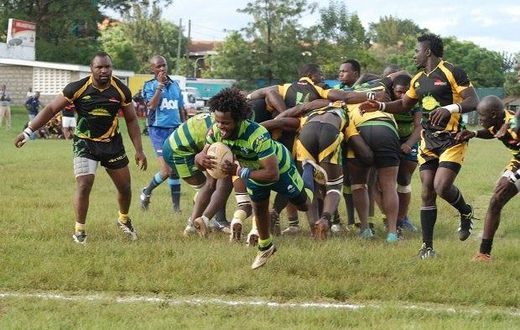 Rugby Players in Action