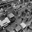 Police examine the site of a car bomb in the Rue Marbeuf, Paris, in April, 1982 attributed to "Carlos the Jackal," a Venezuelan named Ilyich Ramirez Sanchez