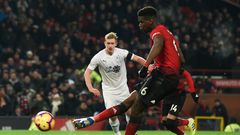 Manchester United's Paul Pogba sparked their late fightback againt Burnley