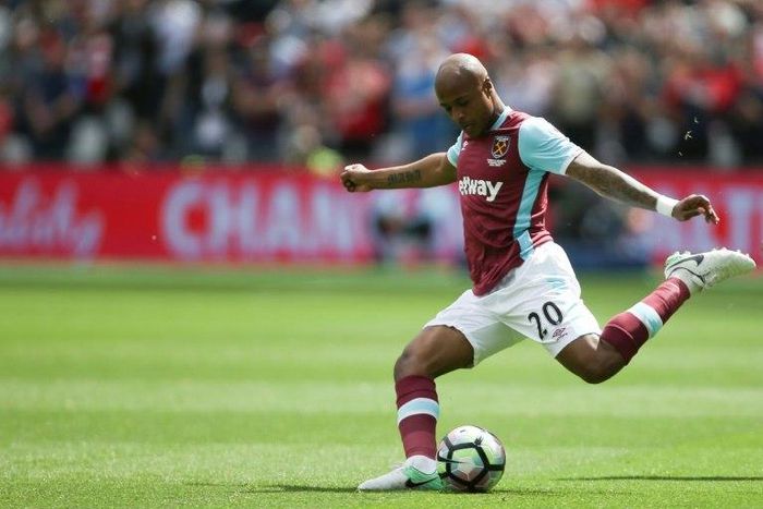 Andre Ayew, pictured in January 2107, was the second-half hero for West Ham against Burnley