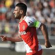 Monaco's Radamel Falcao celebrates after scoring a goal against Angers on April 8, 2017, at the Raymond Kopa Stadium in Angers, western France