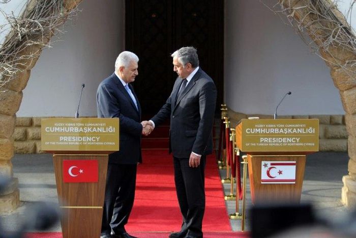 Turkish Prime Minister Binali Yildirim visits north Nicosia as talks to reunify the island of Cyprus stall
