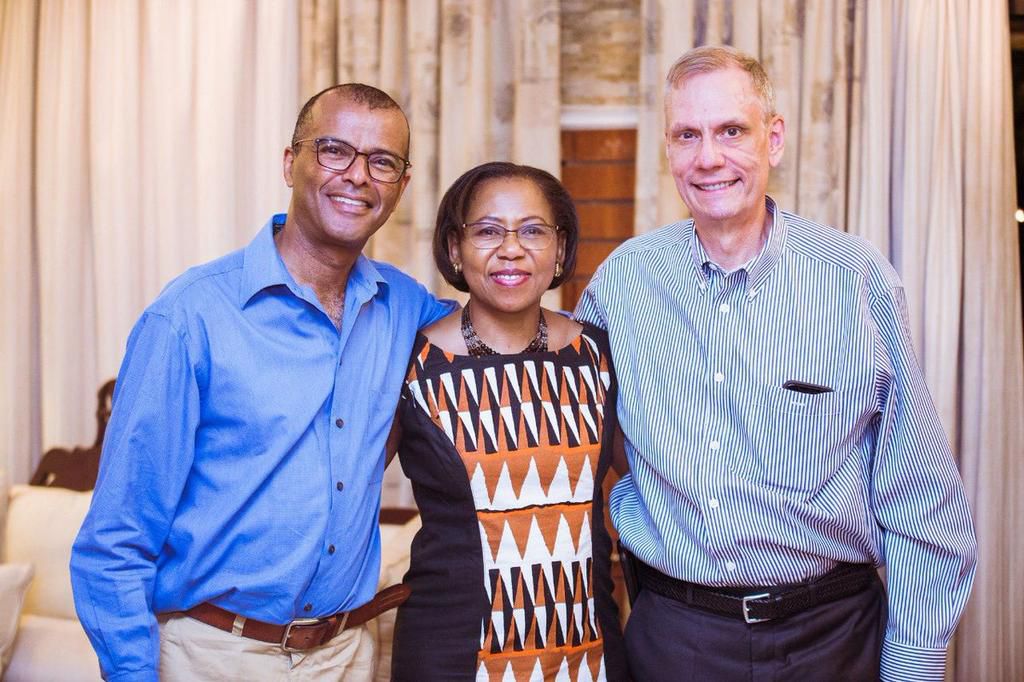 Former DPP Philip Murgor with his wife Agnes Murgor and former US Ambassador to Kenya Bob Godec (Twitter)