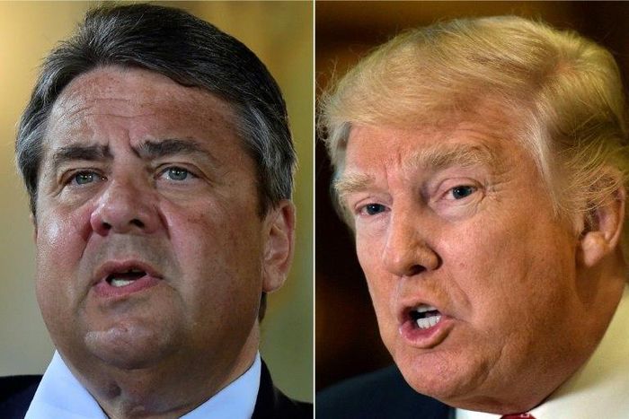 German Foreign Minister Sigmar Gabriel warns that Trump's policies are putting "peace in Europe at risk"