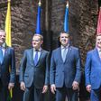 Prime ministers of Lithuania, Estonia and Latvia as well as European Council President Donald Tusk at signing of new Baltica rail link