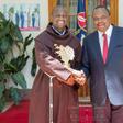 President Kenyatta with teacher Peter Tabichi
