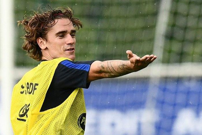 Antoine Griezmann trains with the France squad at Clairefontaine-en-Yvelines, ahead of their friendly international against paraguay