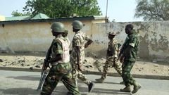Nigerian soldiers in Yobe state, one of the worst-hit in the country's eight-year Boko Haram Islamist insurgency