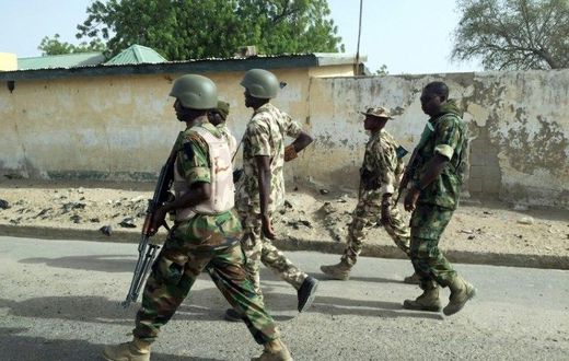 Nigerian soldiers in Yobe state, one of the worst-hit in the country's eight-year Boko Haram Islamist insurgency