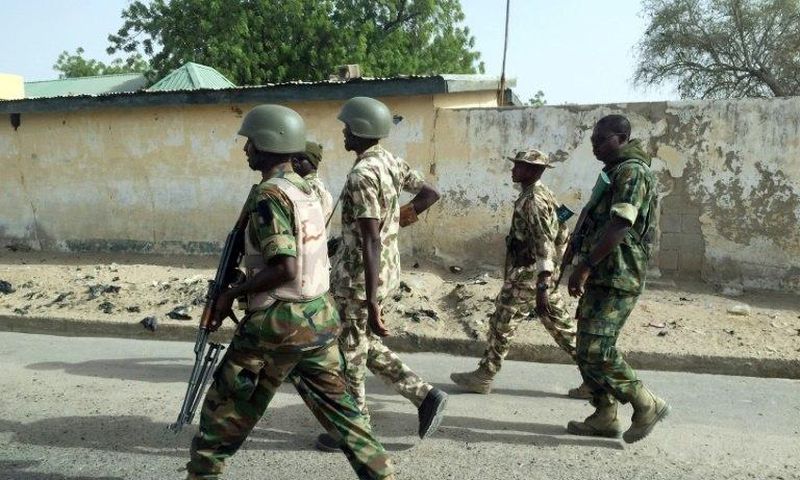 Nigerian soldiers in Yobe state, one of the worst-hit in the country's eight-year Boko Haram Islamist insurgency