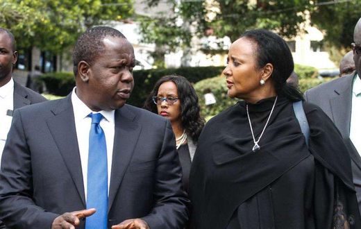 CS Amina Mohamed with CS Fred Matiangi