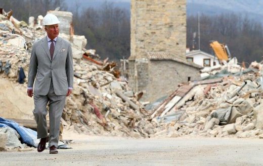 Prince Charles visits the Italian quake-hit town of Amatrice as part of his European tour aimed at strengthening relations with EU allies post Brexit