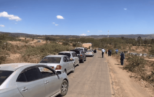 Two Lorries collided on the busy Nakuru-Eldoret Highway at at Molo River Bridge.