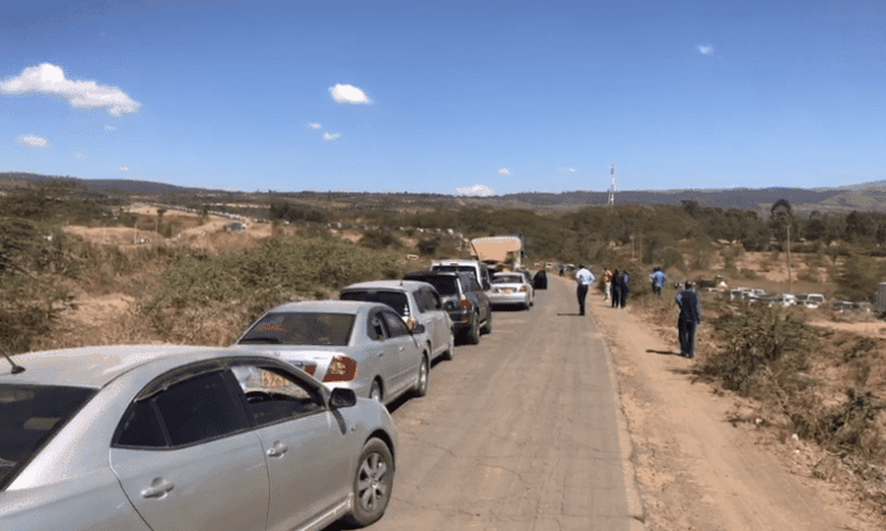 Two Lorries collided on the busy Nakuru-Eldoret Highway at at Molo River Bridge.