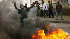 A chaotic scene in Kenya during 2007/08 post election violence