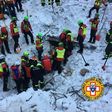 Rescue teams working at the avalanche-hit Hotel Rigopiano, near the village of Farindola, on the eastern lower slopes of the Gran Sasso mountain on January 23, 201