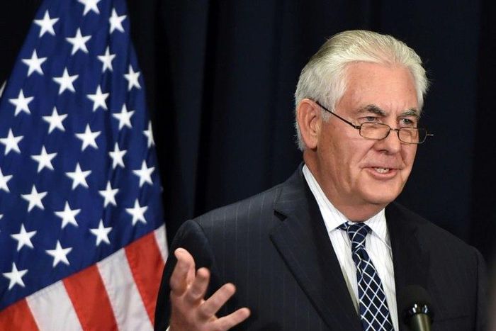 US Secretary of State Rex Tillerson holds a press conference with his Saudi counterpart following a bilateral meeting in Riyadh, on May 20, 2017