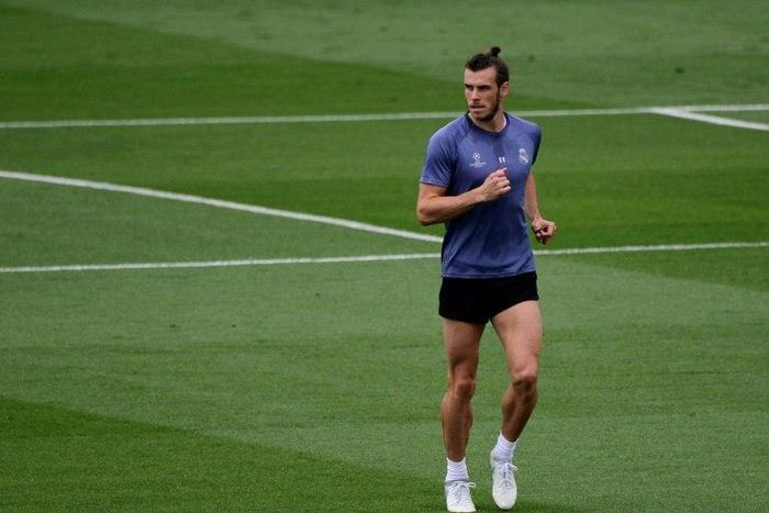 Real Madrid's Welsh forward Gareth Bale attends a training session at Valdebebas Sport City in Madrid on May 30, 2017 at the Media Day event prior to the UEFA Champions League football match final Juventus vs Real Madrid