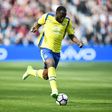 Everton's striker Romelu Lukaku runs during the English Premier League football match against West Ham United April 22, 2017