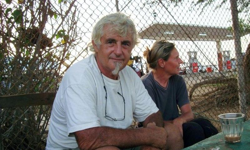 German nationals Jurgen Kantner and his wife Sabine Merz pictured in Berbera, Somalia on May 5, 2009