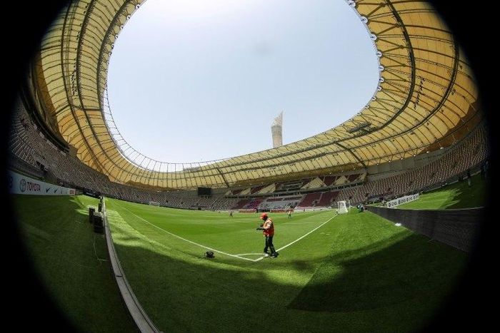 Doha's Khalifa International Stadium is seen on May 18, 2017, after it was refurbished ahead of the Qatar 2022 FIFA World Cup