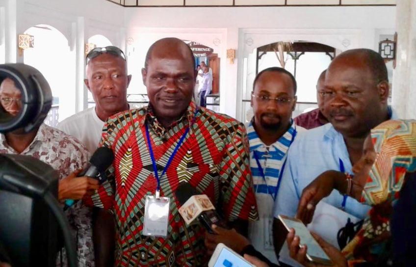 IEBC Chairman Wafula Chebukati addresses the press