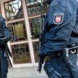 Armed police secured the entrance to the Higher Regional Court in Celle near Hanover, northern Germany, on January 26, 2017