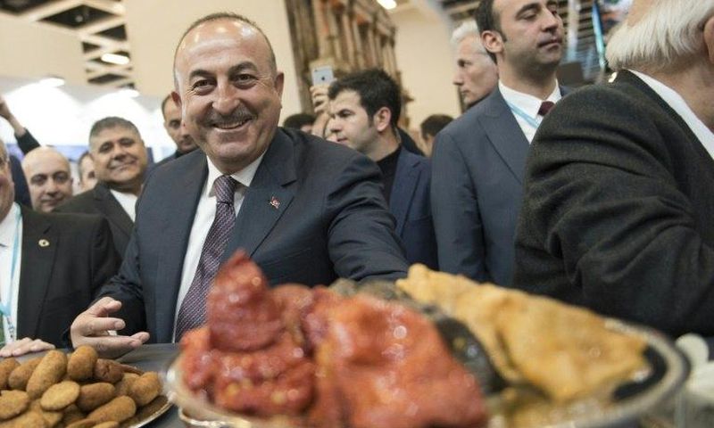 Turkish Foreign Minister Mevlut Cavusoglu is just one of a string of senior officials seeking to win a 'Yes' vote from Turks in Germany in next month's referendum